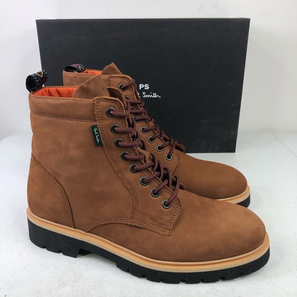 PAUL Smith Men’s Fowler Cow Leather Lace Up Boots - Picture 1 of 9